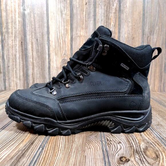 Wolverine Men Spencer Hiking Work Boots Black Leather‎ Waterproof Sz 10 Outdoor main image 12